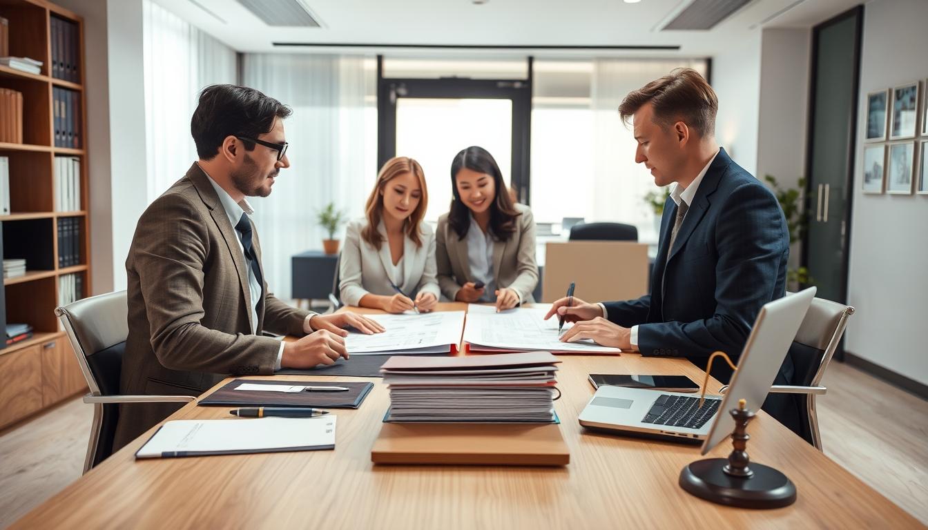 Senior legal team and family support